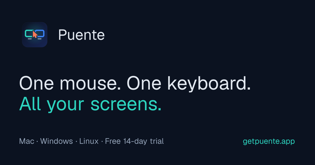 Share mouse & keyboard between Mac, Windows, Linux · Puente